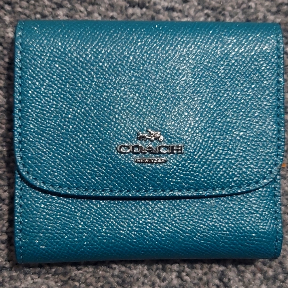 Coach wallet dark teal